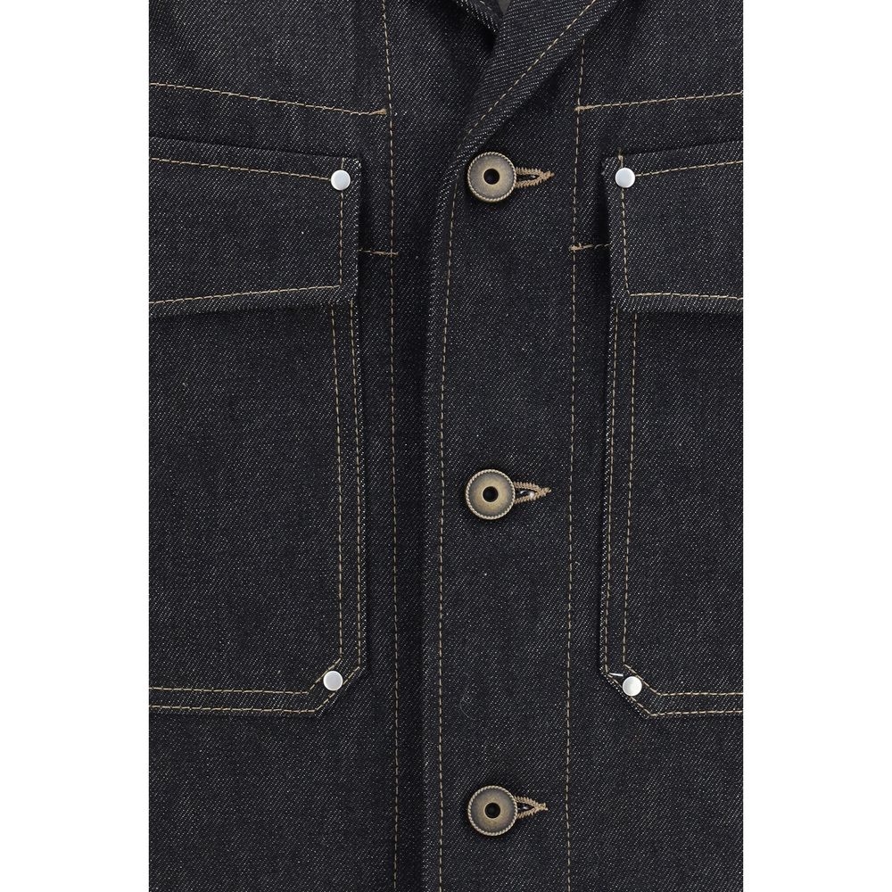 Lemaire Schwarze Baumwoll-Denimjacke