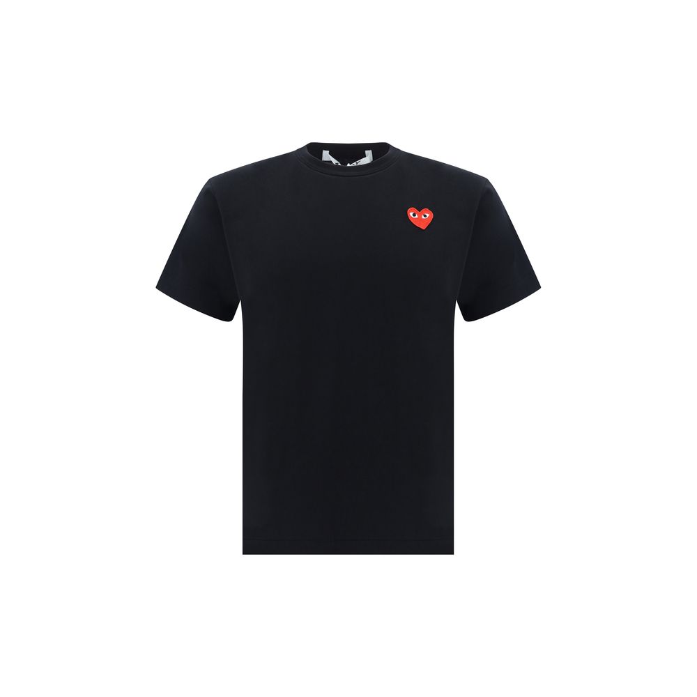 Comme Des Garçons Play Schwarzes Baumwoll-T-Shirt