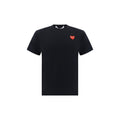 Comme Des Garçons Play Schwarzes Baumwoll-T-Shirt