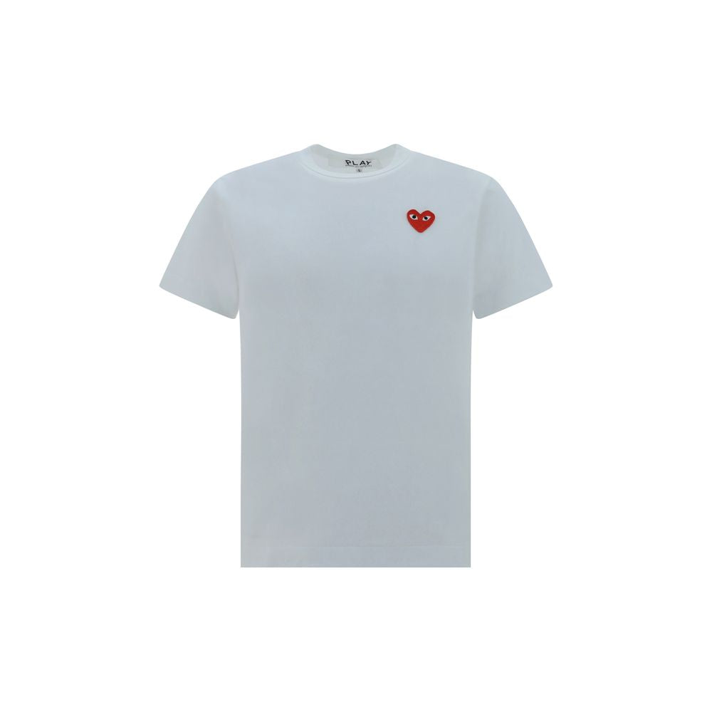 Comme Des Garçons Play Weißes Baumwoll-T-Shirt