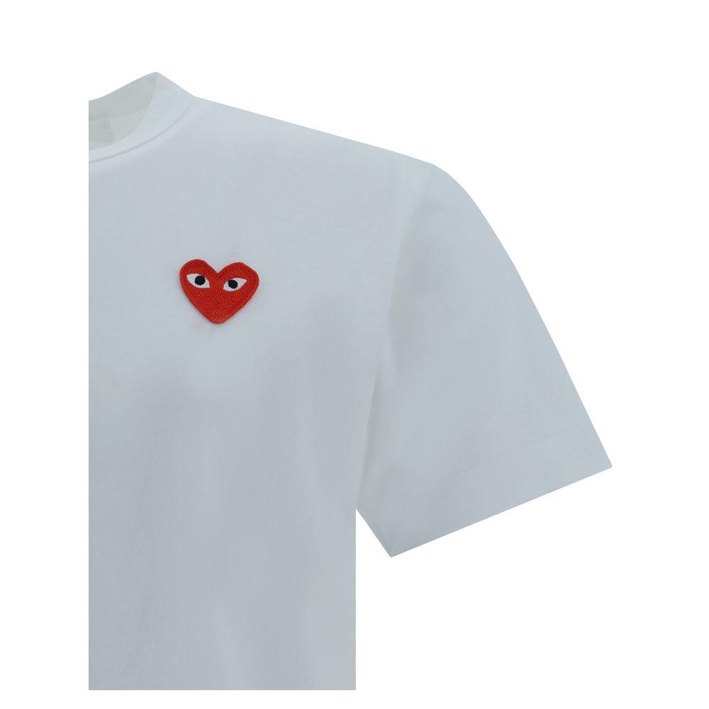 Comme Des Garçons Play Weißes Baumwoll-T-Shirt