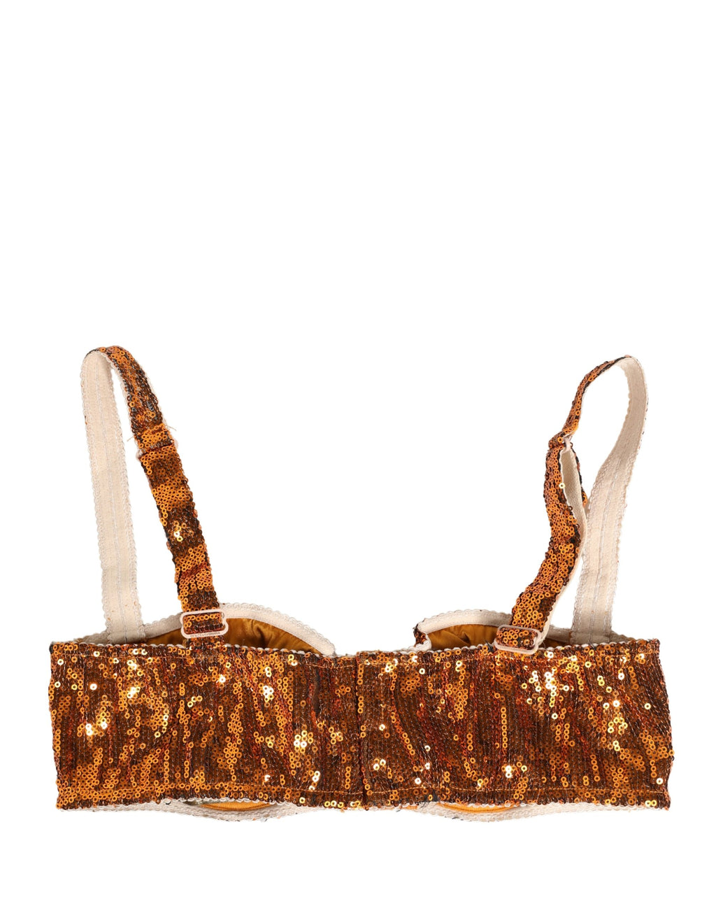 Dolce & Gabbana Gold Pailletten Nyon Balconette BH Unterwäsche