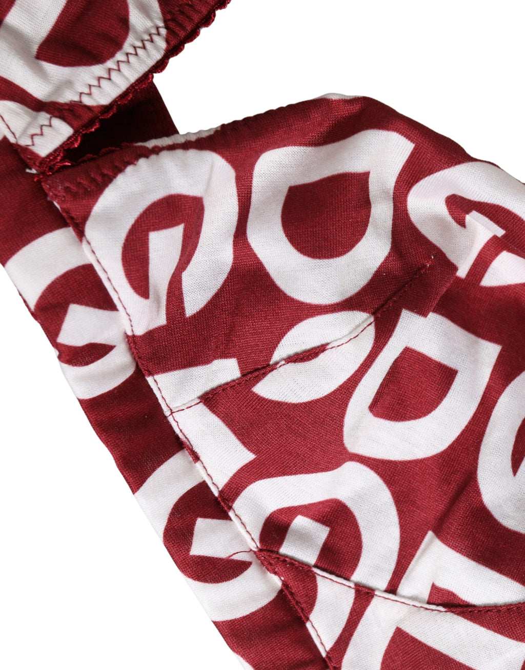 Dolce & Gabbana Roter BH mit Logo-Monogramm aus Baumwolle, Soft Cup