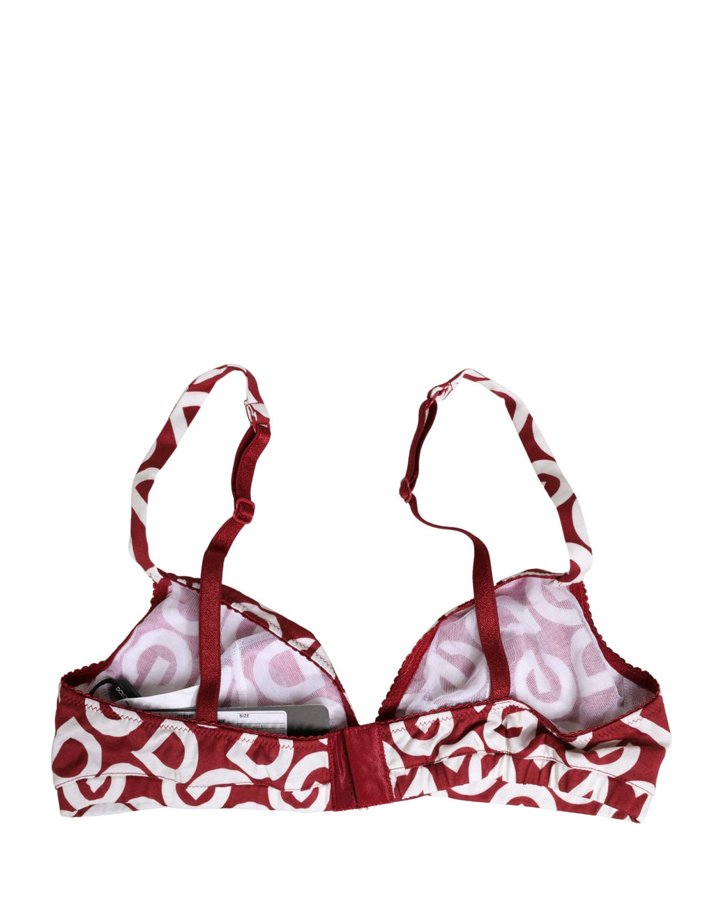 Dolce & Gabbana Roter BH mit Logo-Monogramm aus Baumwolle, Soft Cup