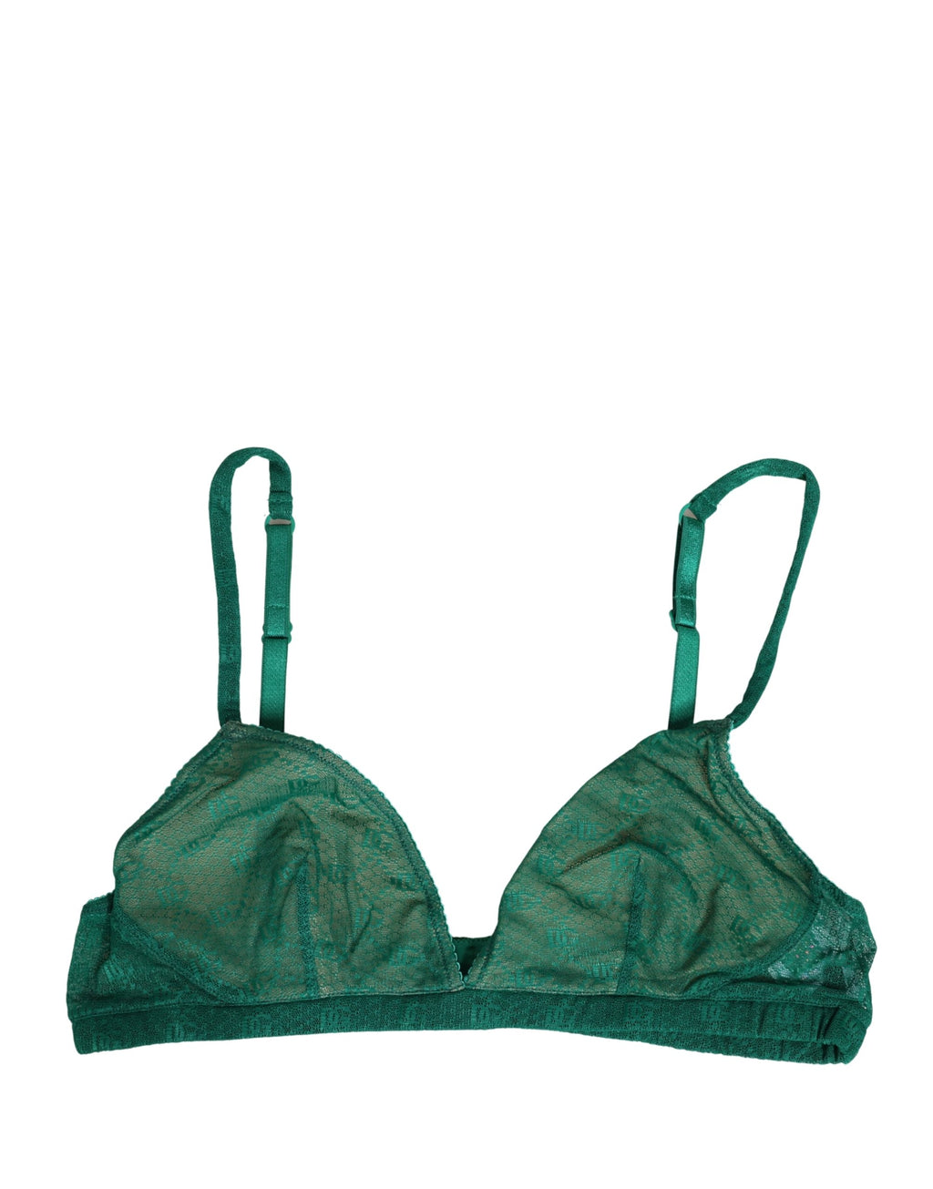Dolce & Gabbana Grüner Stretch-Nylon-Bügelloser BH