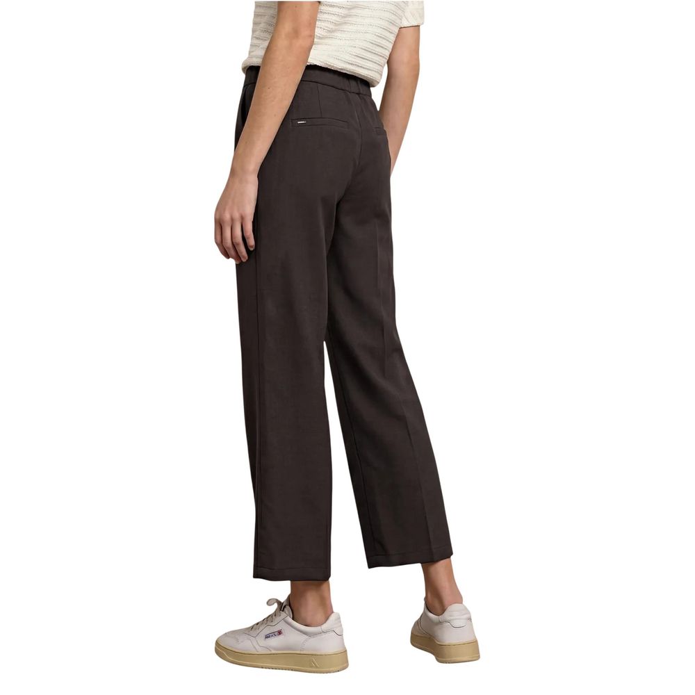 Street One Braune Viskose-Freizeithose