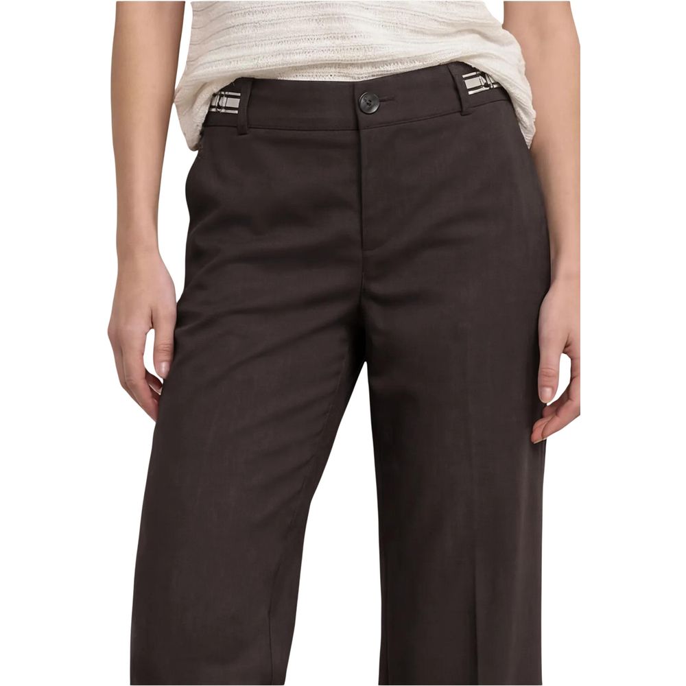 Street One Braune Viskose-Freizeithose
