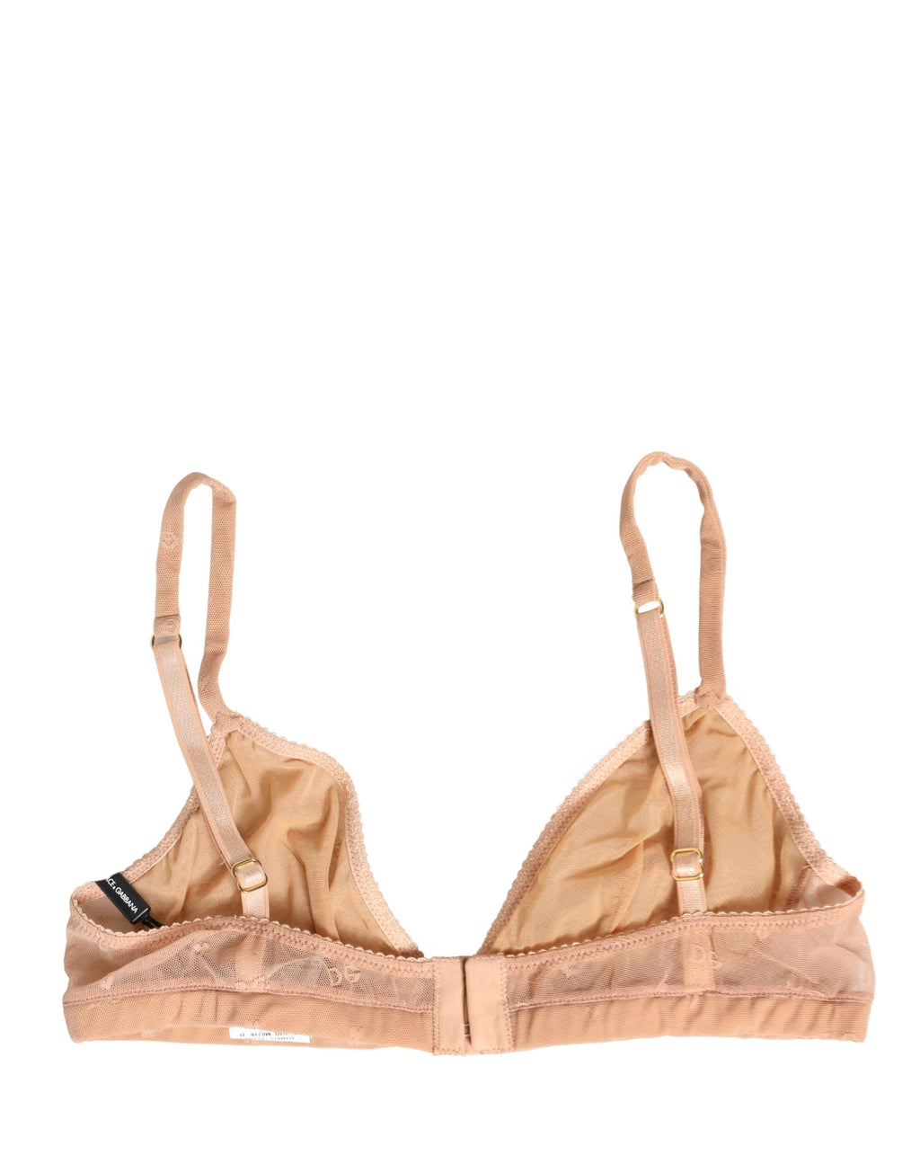 Dolce & Gabbana Beige Nylon Stretch Soft Cup Brassiere Underwear