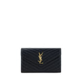 Saint Laurent Schwarze Bos Taurus Kalbsleder Schultertasche