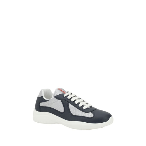 Prada Blaue Kalbsleder Bos Taurus Athletic Sneaker