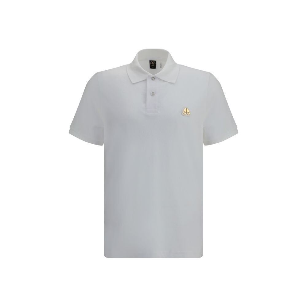 Moose Knuckles Weißes Baumwoll-Poloshirt