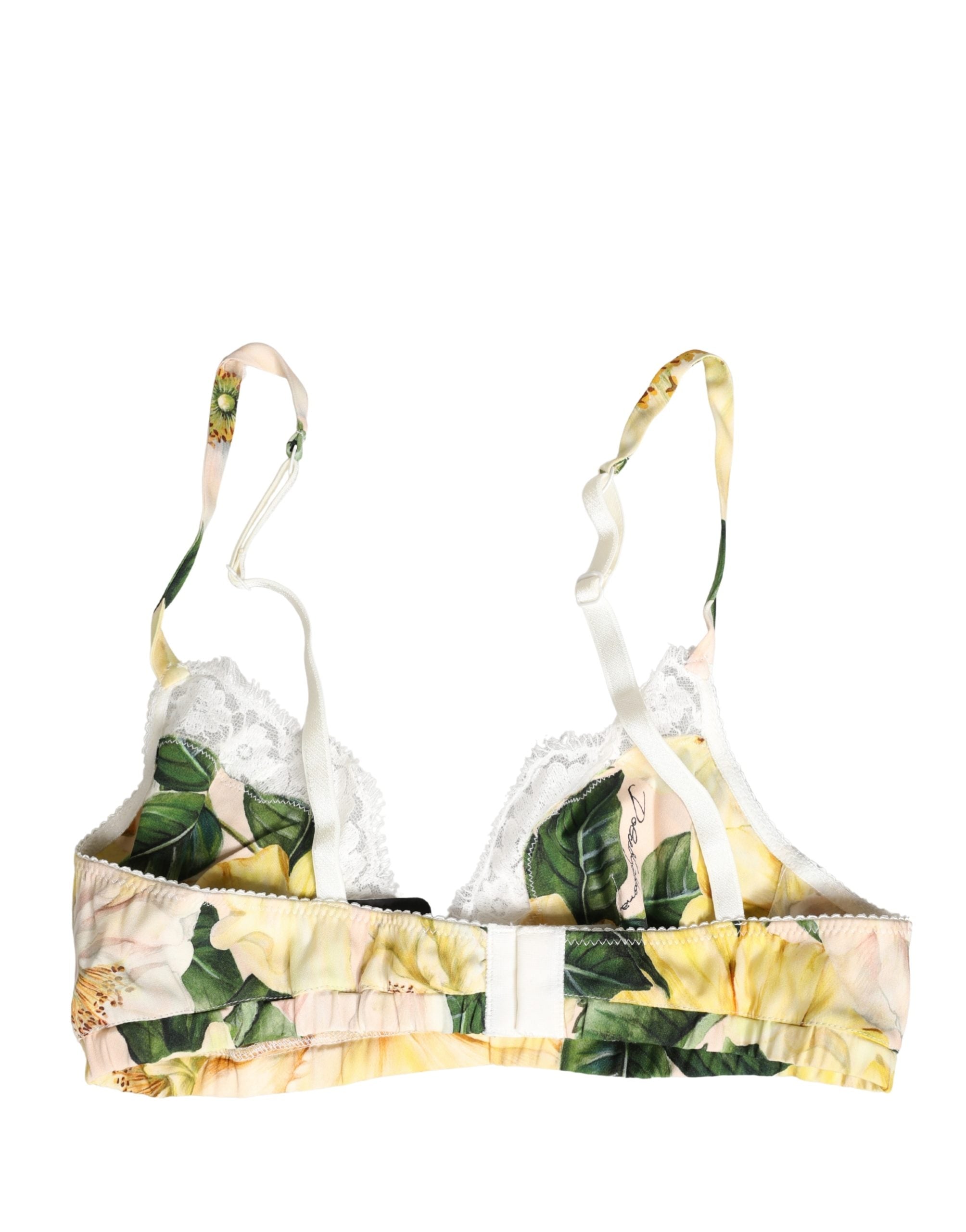 Dolce & Gabbana Multicolor Floral Print Soft Cup Bra Unterwäsche