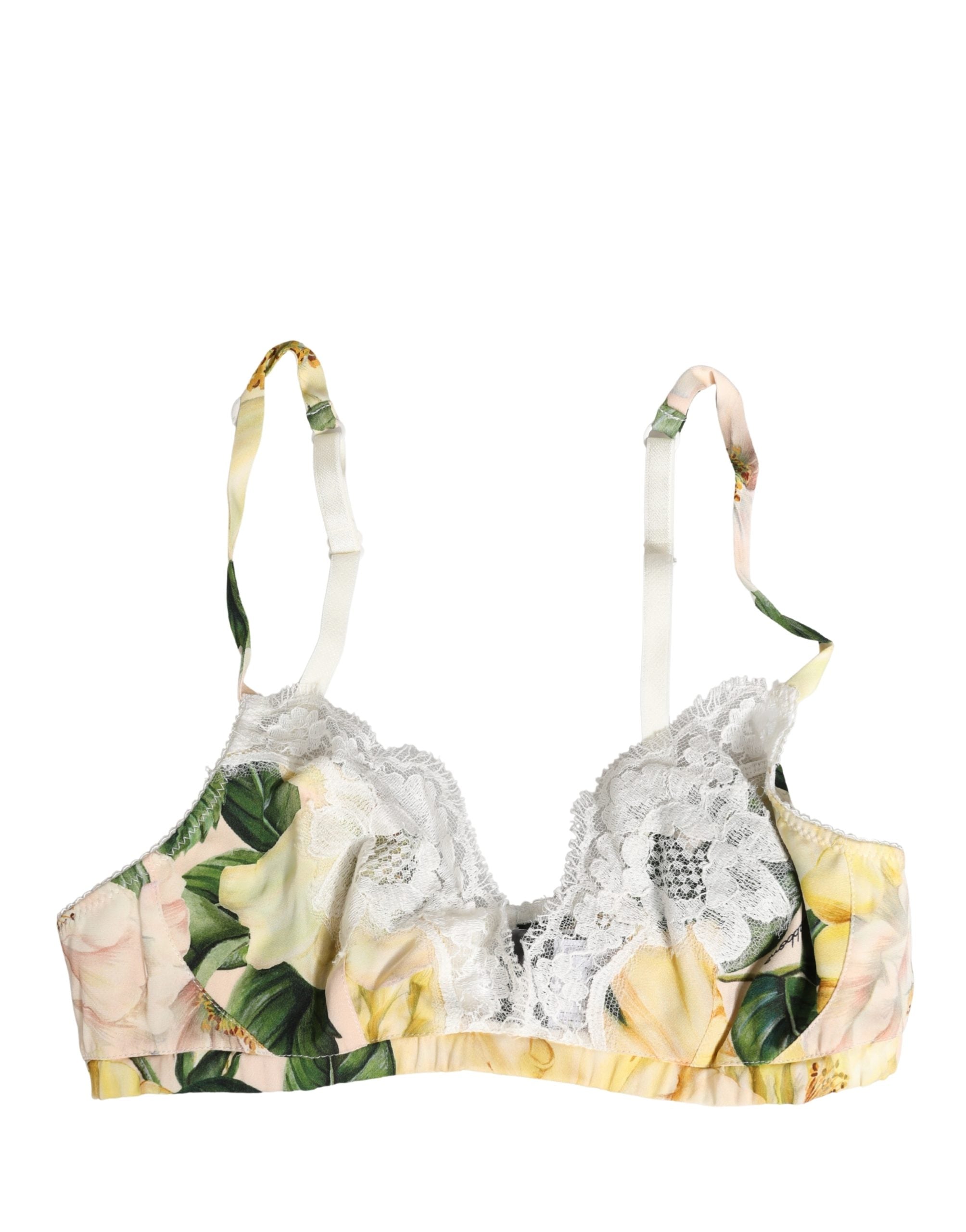 Dolce & Gabbana Multicolor Floral Print Soft Cup Bra Unterwäsche