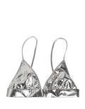 Dolce & Gabbana Ärmelloses Bustier-Crop-Top in Metallic-Silber