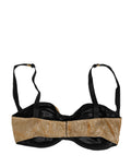 Dolce & Gabbana Gold Semi-Pad Underwire Balconette Bra Underwear
