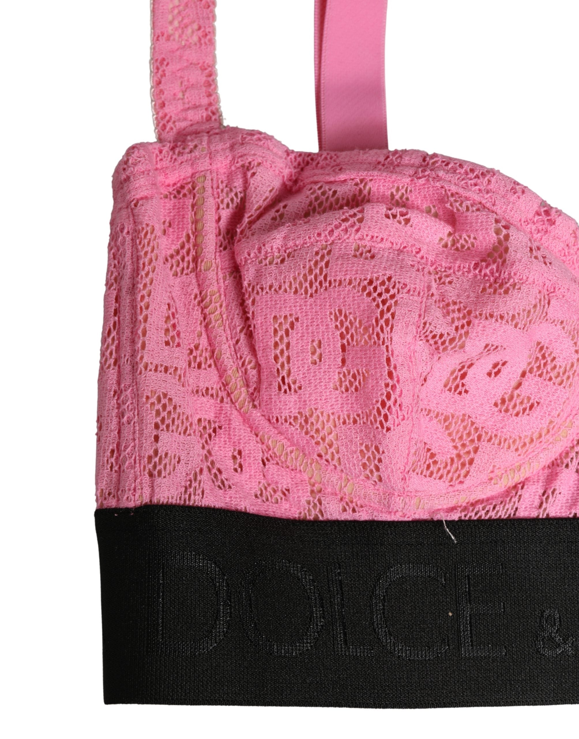 Dolce & Gabbana Pink Semi-Pad Underwire Balconette Bra Underwear