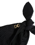 Dolce & Gabbana Bikinihose mit seitlichen Bindebändern und DG-Logo in Schwarz