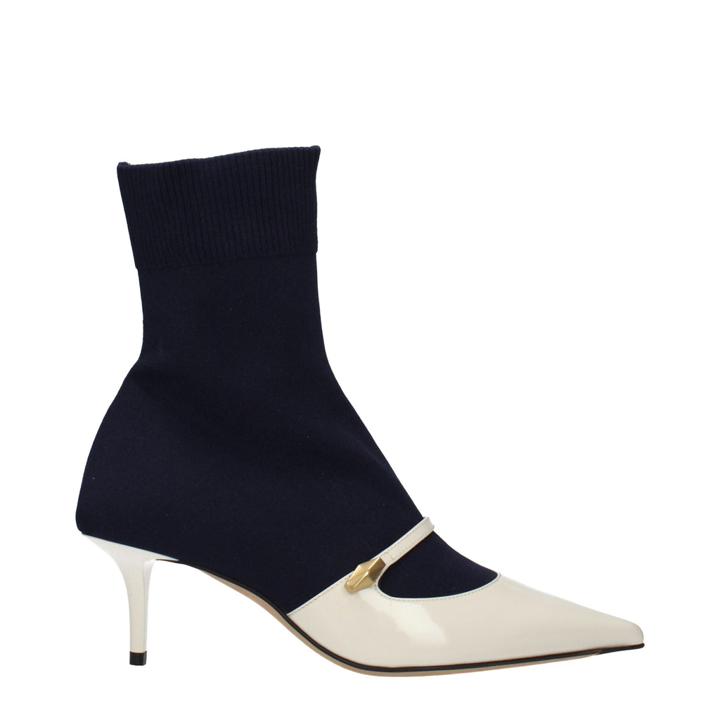 Jimmy Choo Blaue Ankle Boots aus Stoff