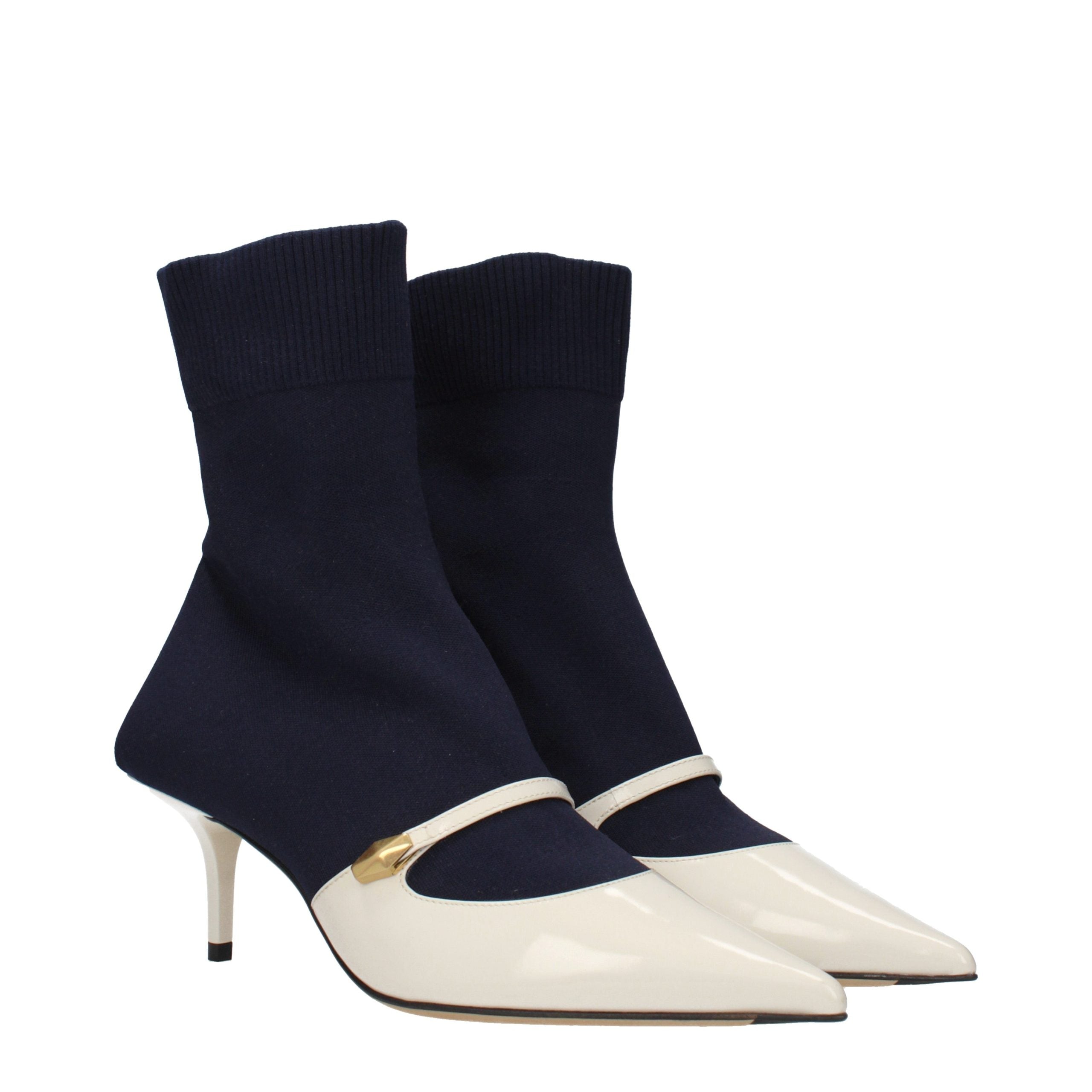 Jimmy Choo Blaue Ankle Boots aus Stoff