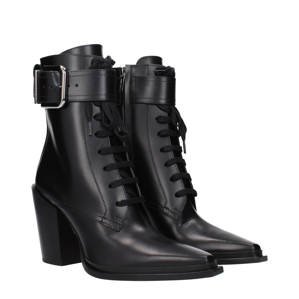 Jimmy Choo Schwarze Leder-Stiefeletten