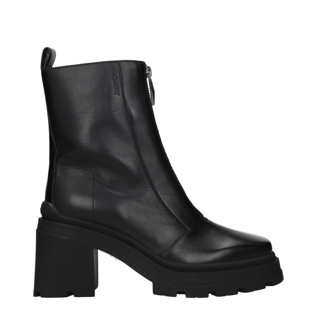 Jimmy Choo Schwarze Leder-Stiefeletten