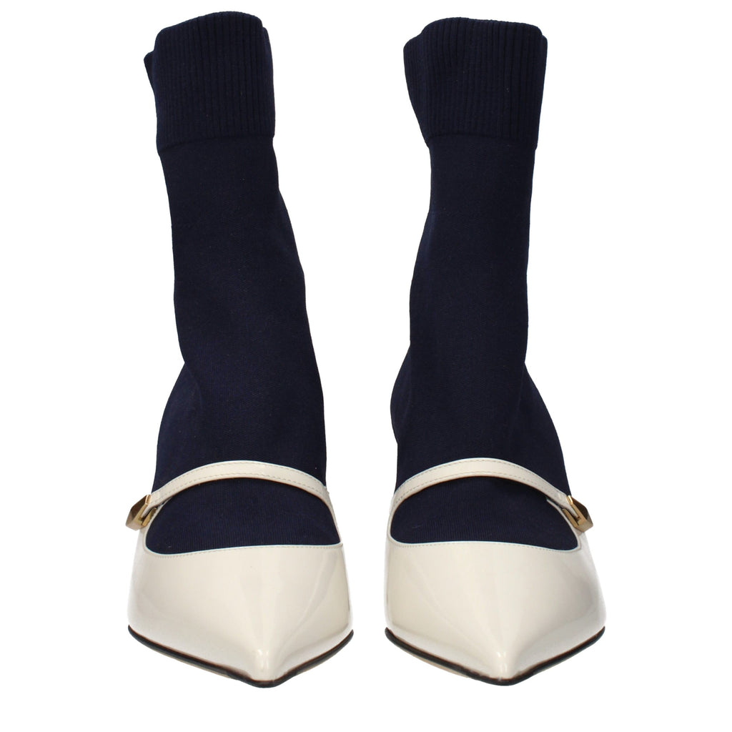 Jimmy Choo Blaue Ankle Boots aus Stoff