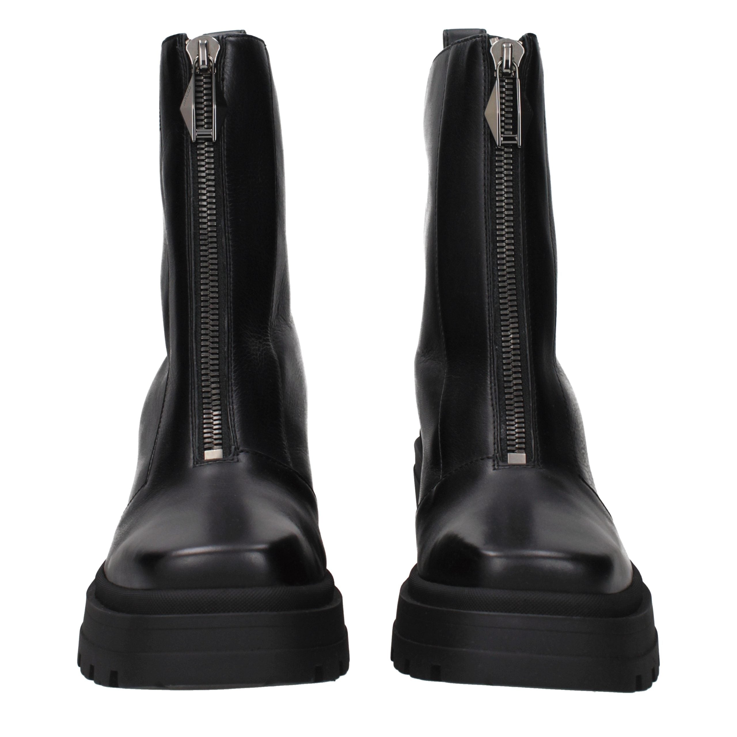 Jimmy Choo Schwarze Leder-Stiefeletten