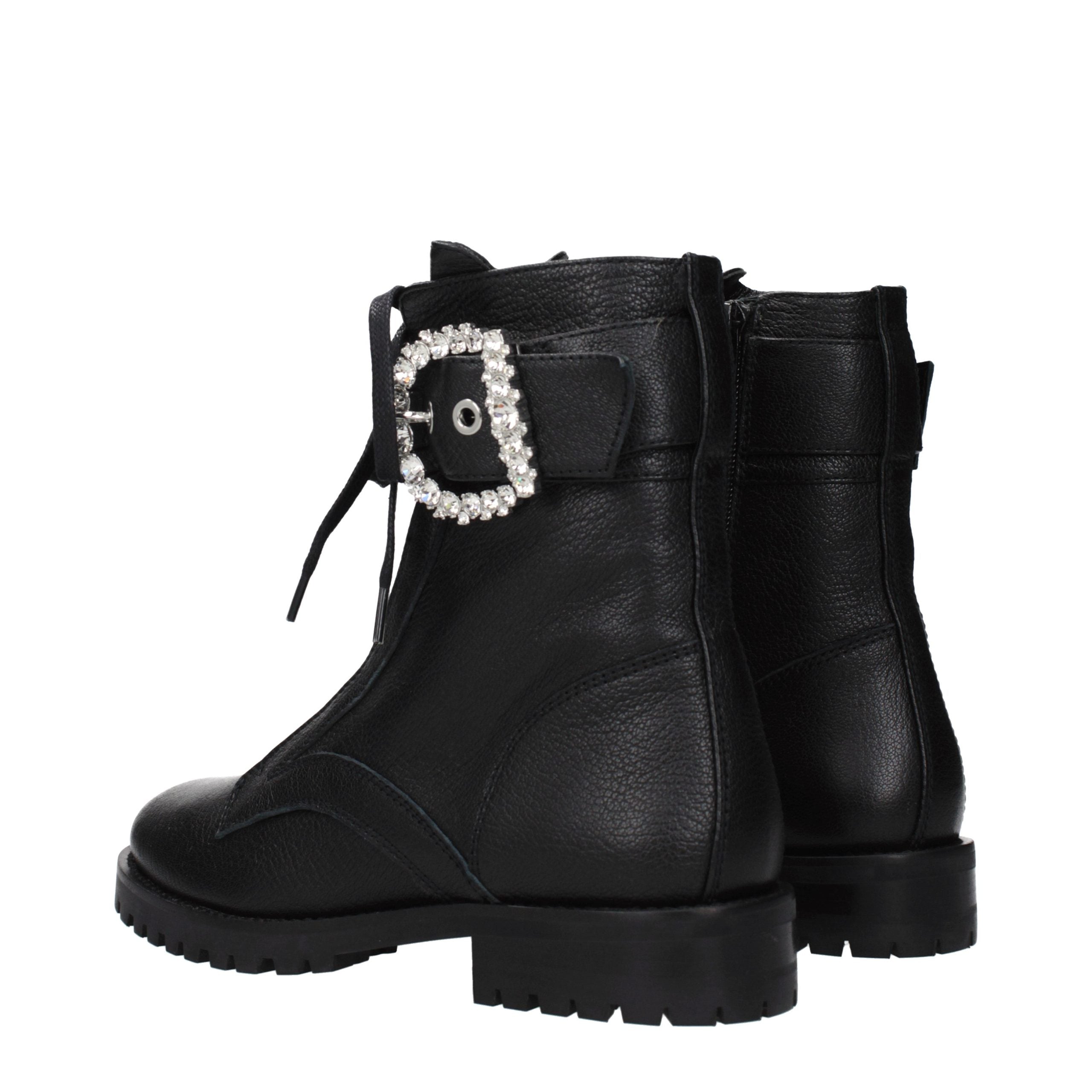 Jimmy Choo Schwarze Leder-Stiefeletten
