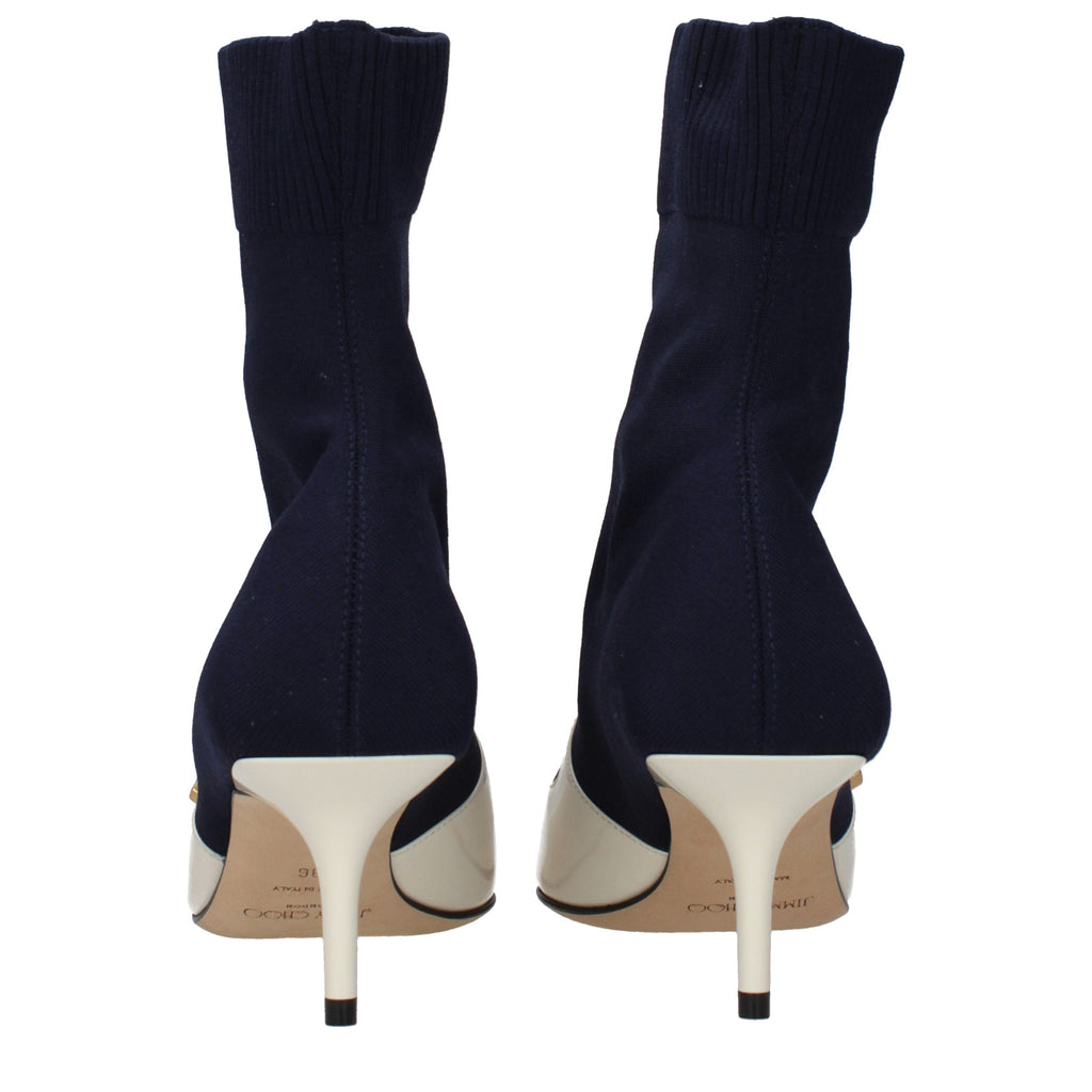 Jimmy Choo Blaue Ankle Boots aus Stoff