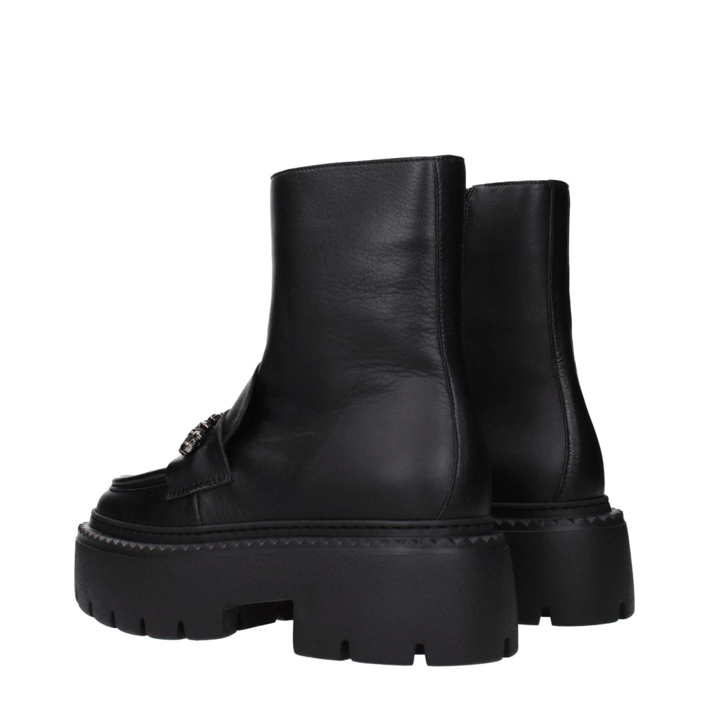 Jimmy Choo Schwarze Leder-Stiefeletten