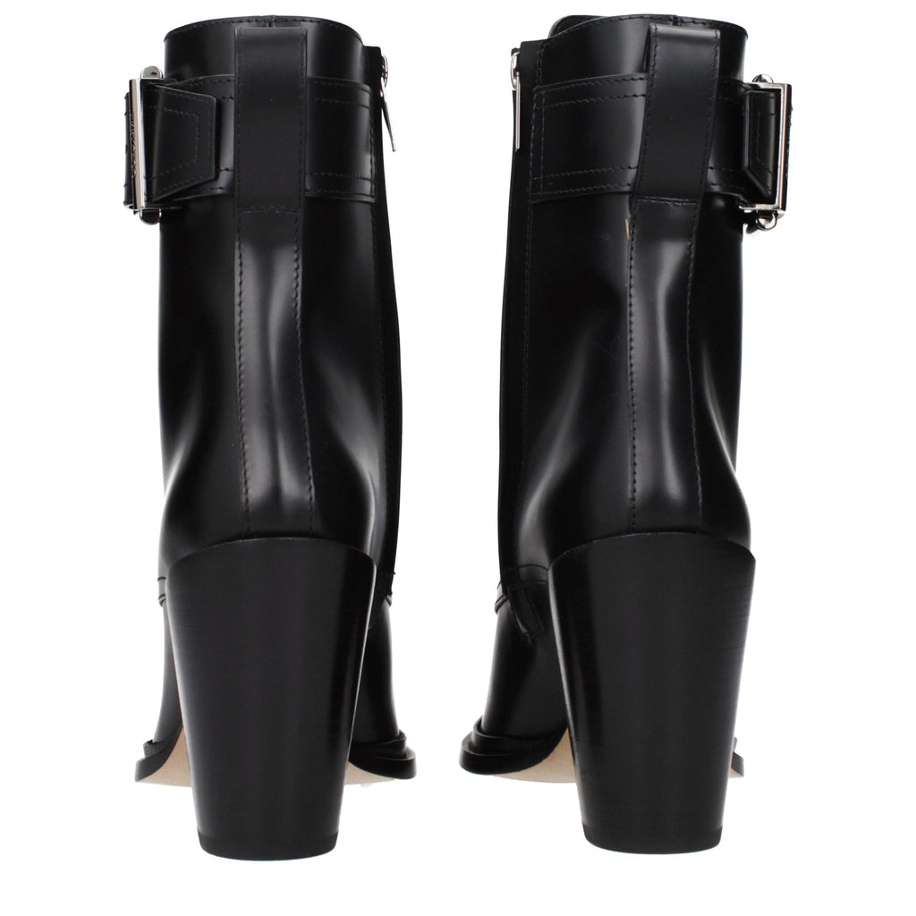 Jimmy Choo Schwarze Leder-Stiefeletten