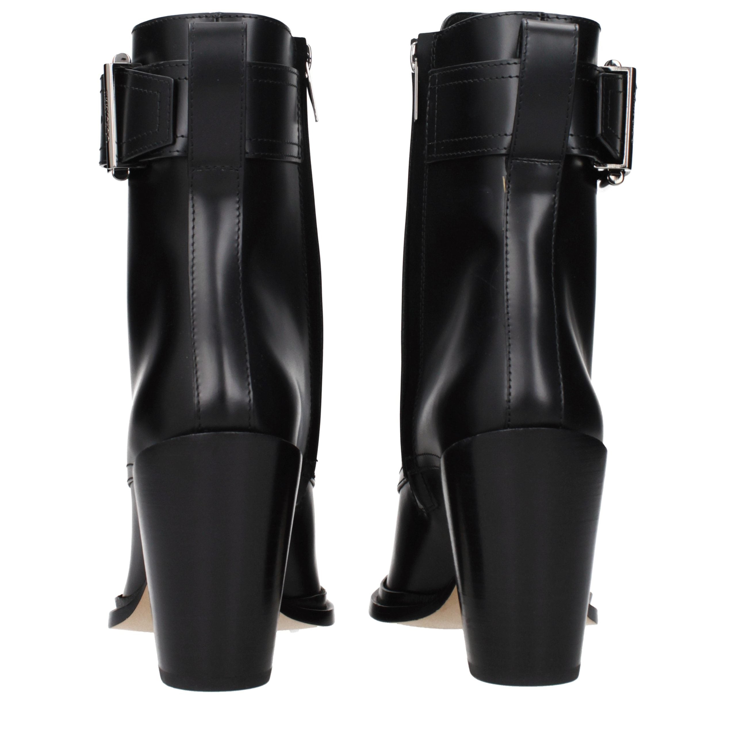 Jimmy Choo Schwarze Leder-Stiefeletten