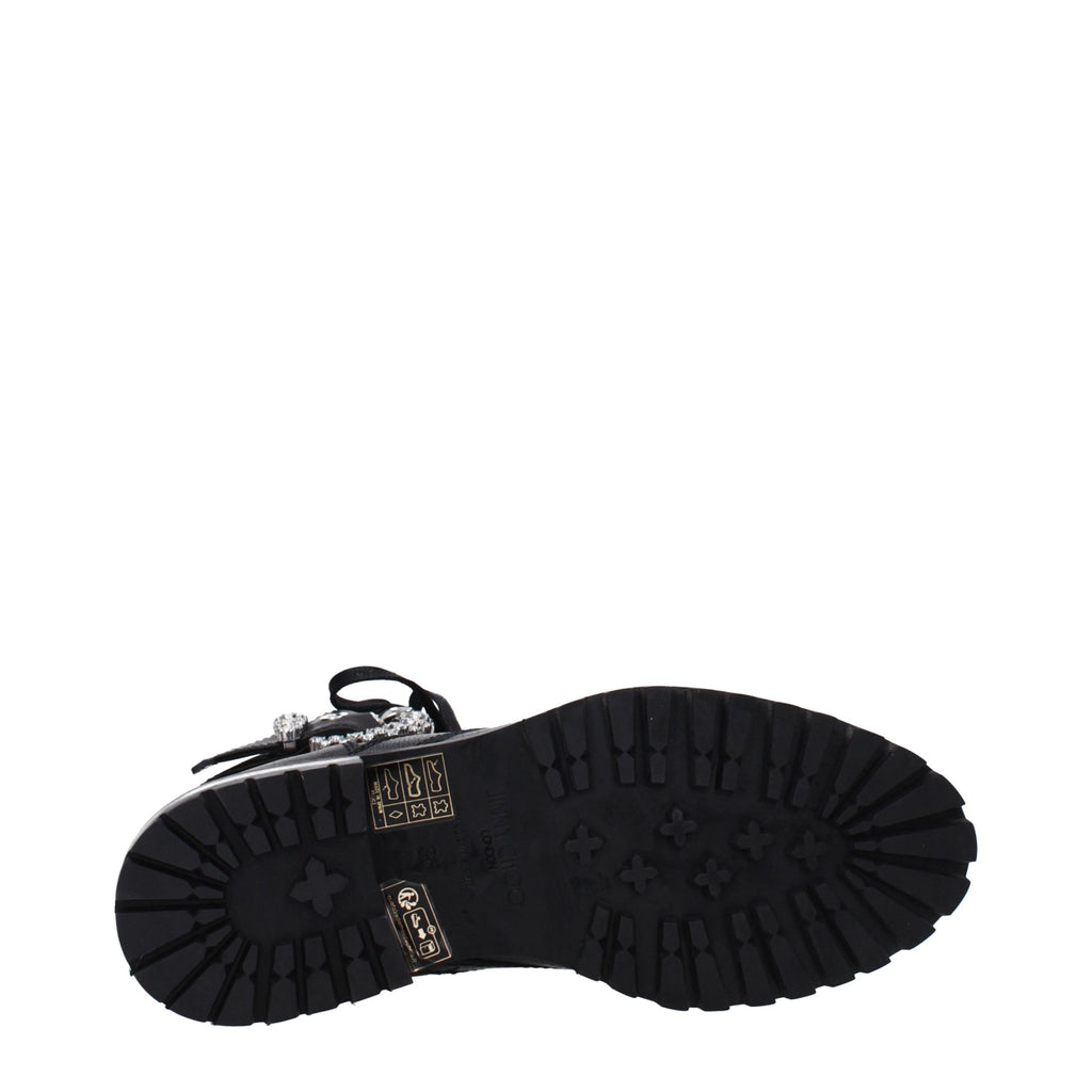 Jimmy Choo Schwarze Leder-Stiefeletten