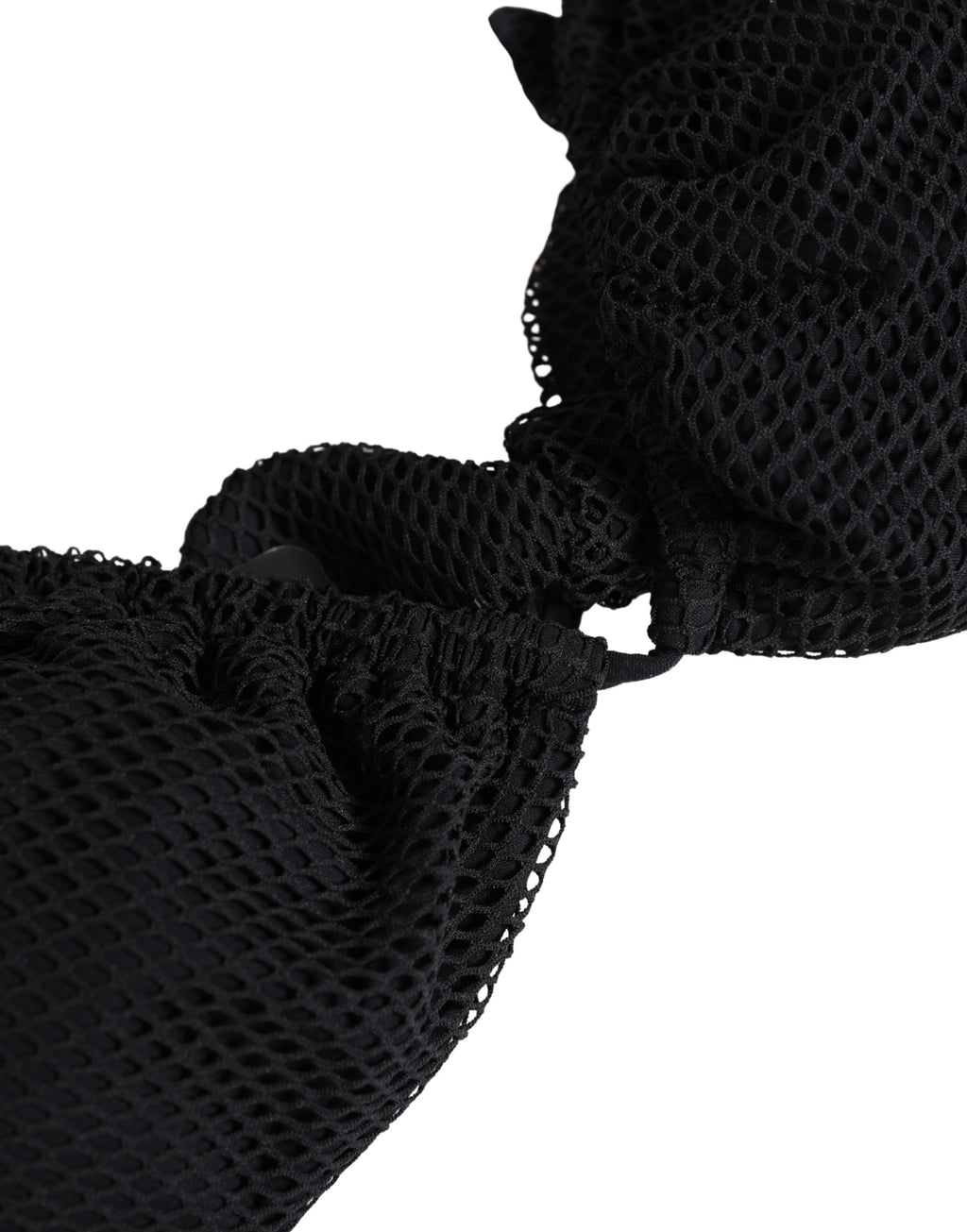 Dolce & Gabbana Schwarzes gepolstertes Dreieck-Bikini-Oberteil mit Neckholder
