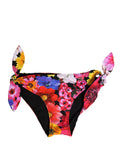 Dolce & Gabbana Schwarzer Bikini-Slip mit Blumenprint