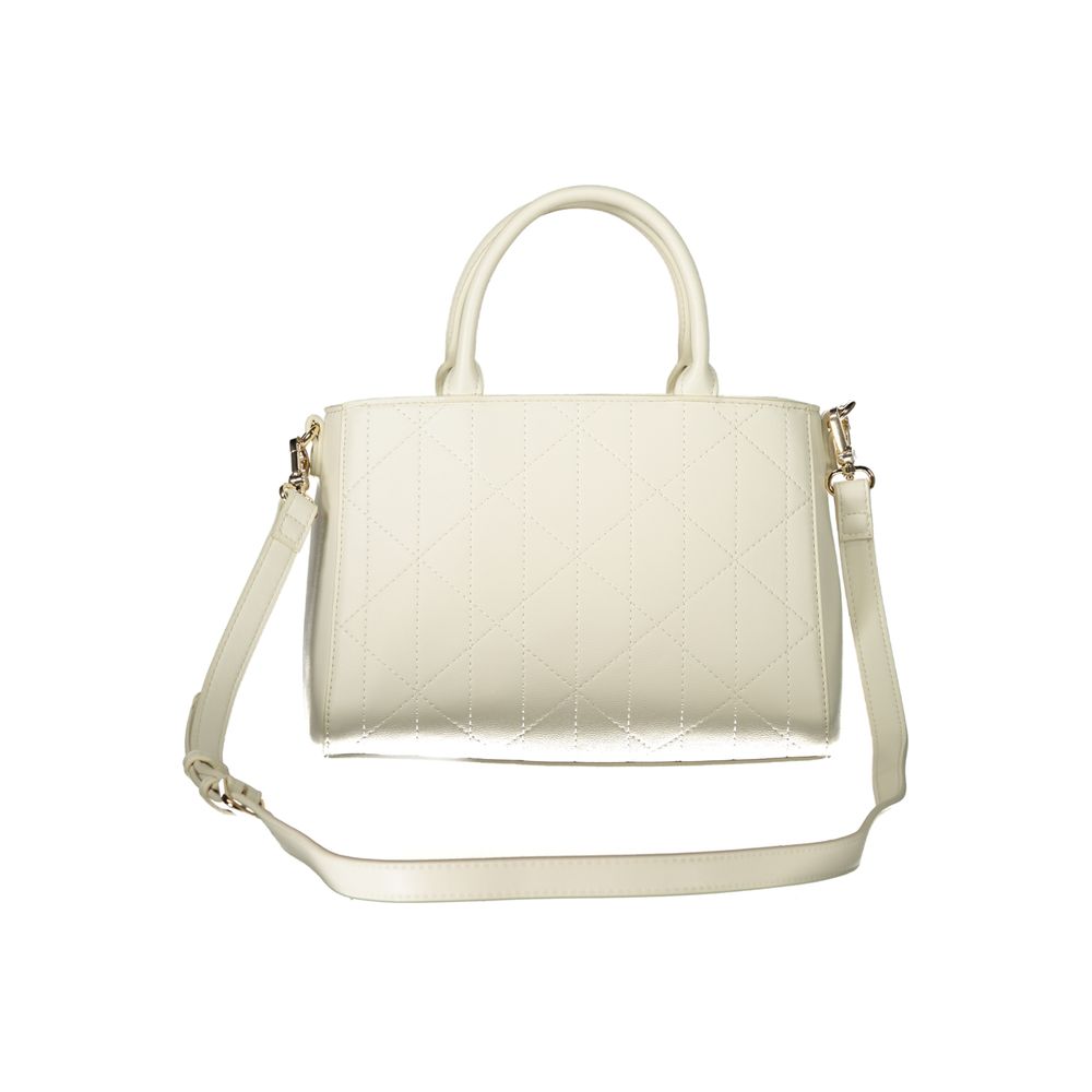 Mario Valentino Weiße Damen-Handtasche aus Polyurethan