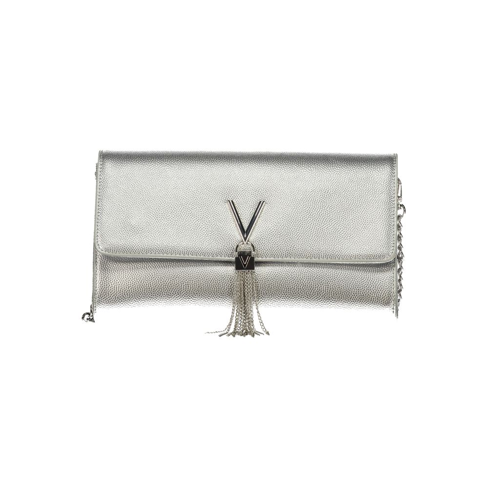 Mario Valentino Damenhandtasche aus silbernem Polyurethan