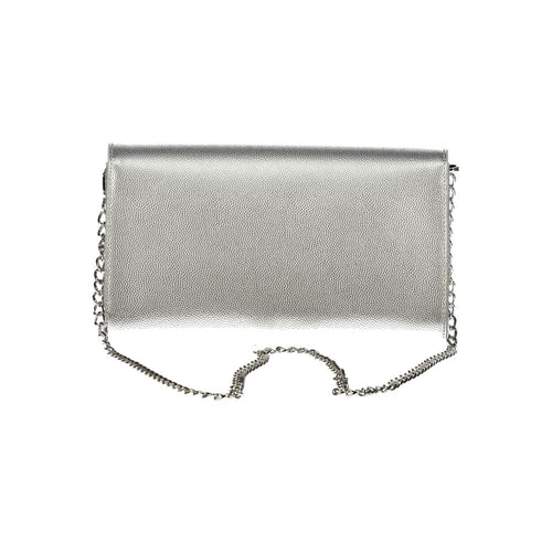 Mario Valentino Damenhandtasche aus silbernem Polyurethan