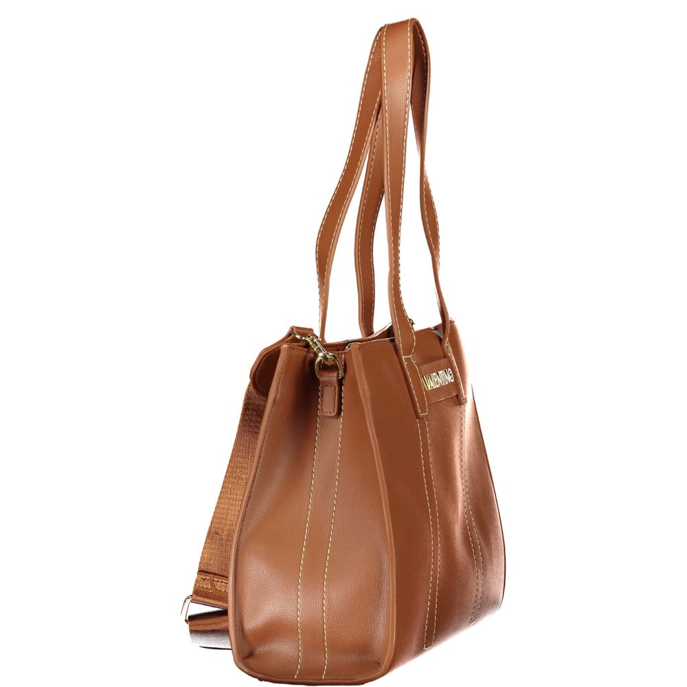 Mario Valentino Braune Damenhandtasche aus Polyurethan