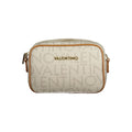 Mario Valentino Beige Polyurethane Women's Handbag with Adjustable, Detachable Strap