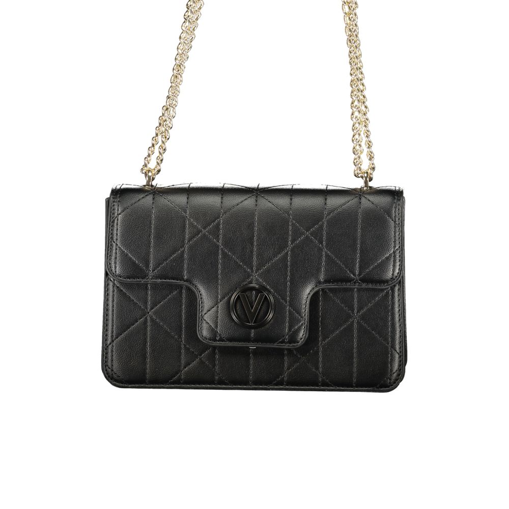 Mario Valentino Nero Polyurethane Damen-Tasche mit Kettenhenkeln