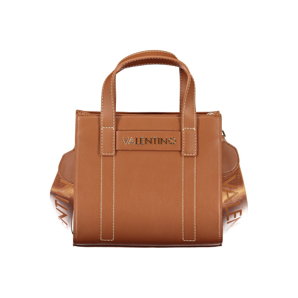 Mario Valentino Brown Women's Handbag in Polyurethane with Adjustable Straps