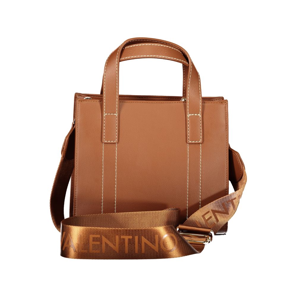 Mario Valentino Brown Women's Handbag in Polyurethane with Adjustable Straps