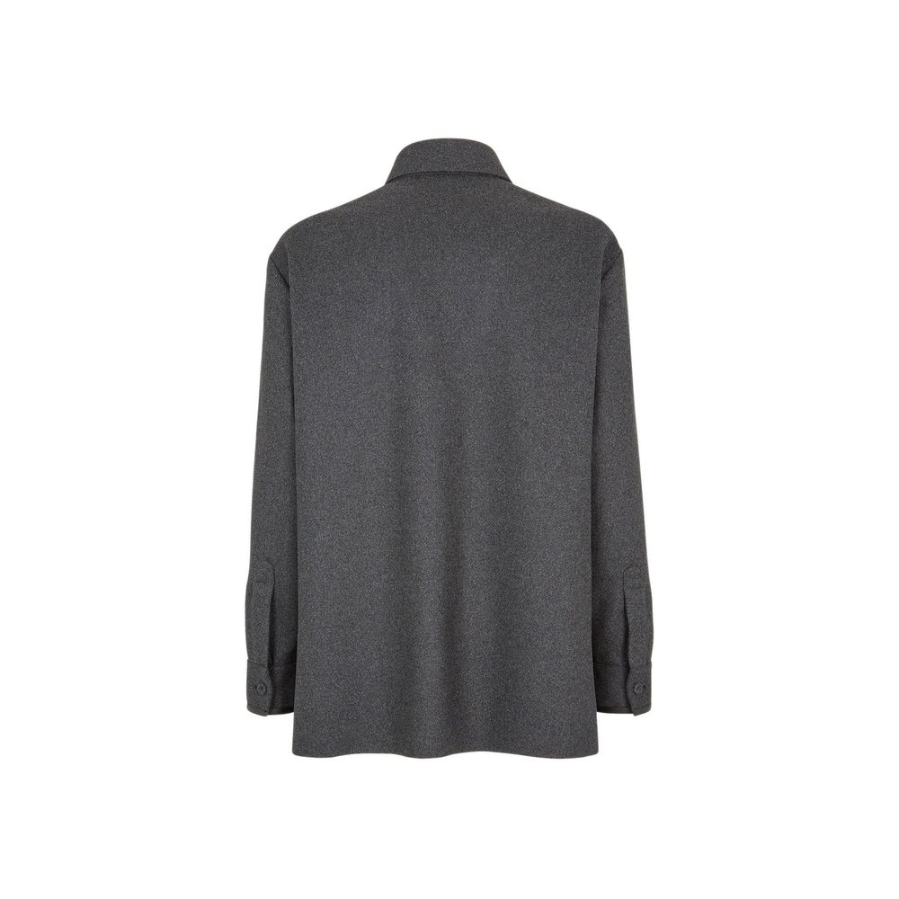 Fendi Grauer Kaschmir-Mantel