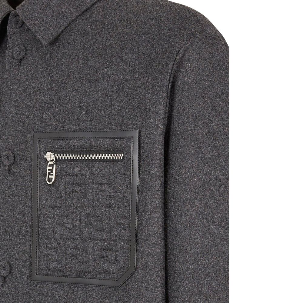 Fendi Grauer Kaschmir-Mantel