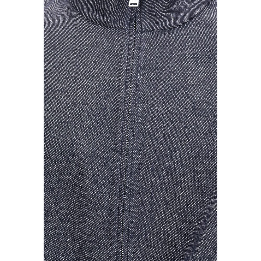 Fendi Blaue Jeansjacke aus Leinen