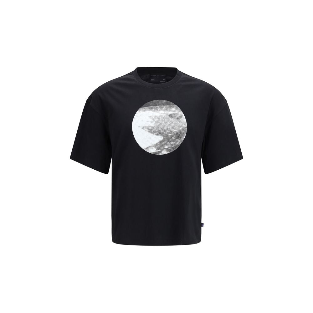 ALPHA INDUSTRIES Schwarzes Baumwoll-T-Shirt