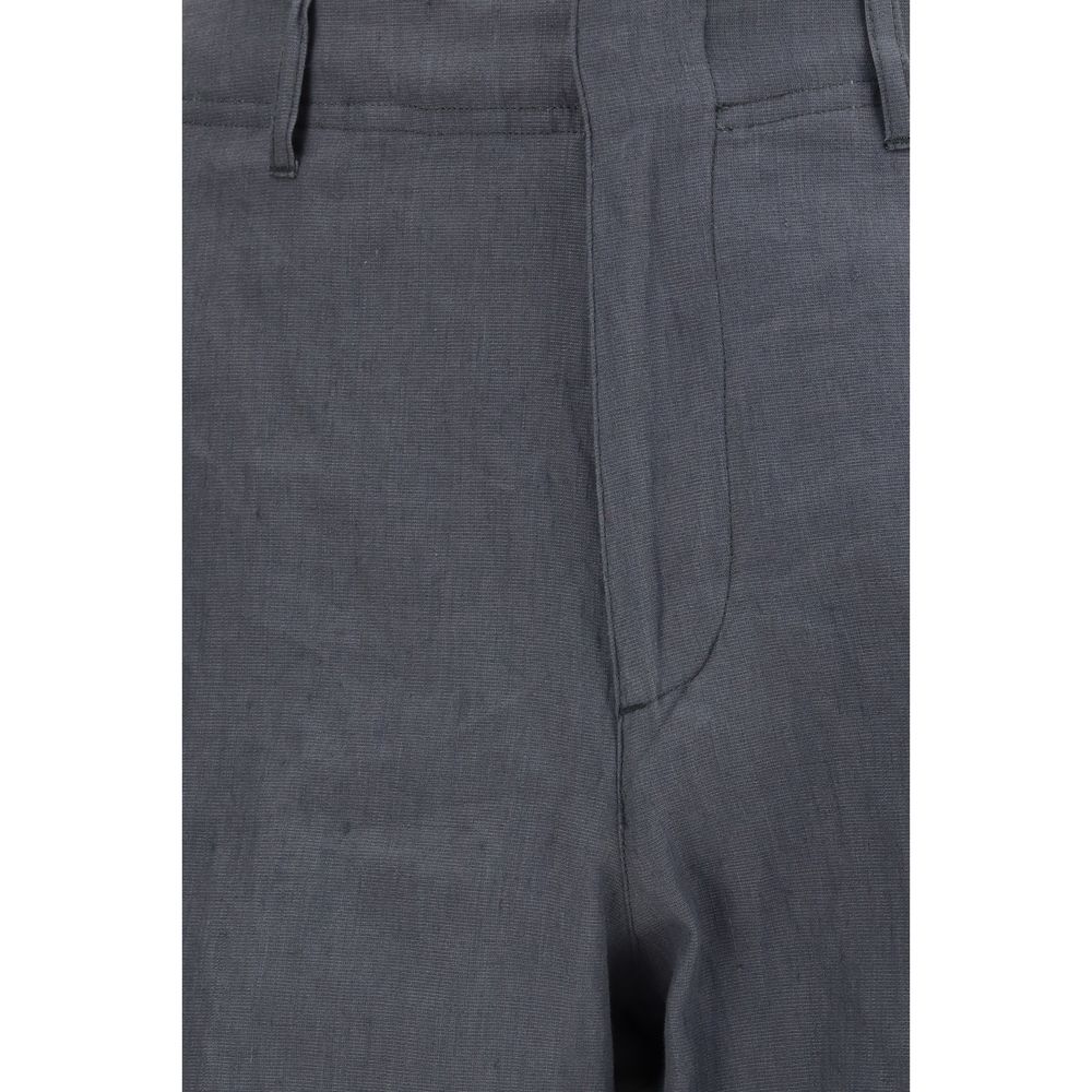 Lardini Graue Leinen-Cargo-Hose