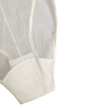 Dolce & Gabbana Weißer transparenter Body aus Nylon mit Neckholder-Trägern