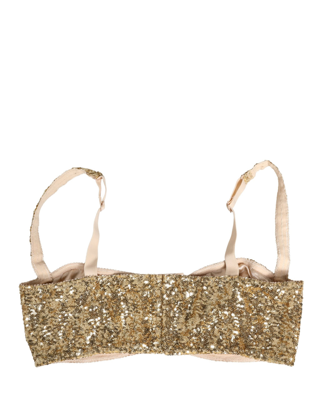 Dolce & Gabbana Gold Pailletten BH mit Bügel und leichter Polsterung